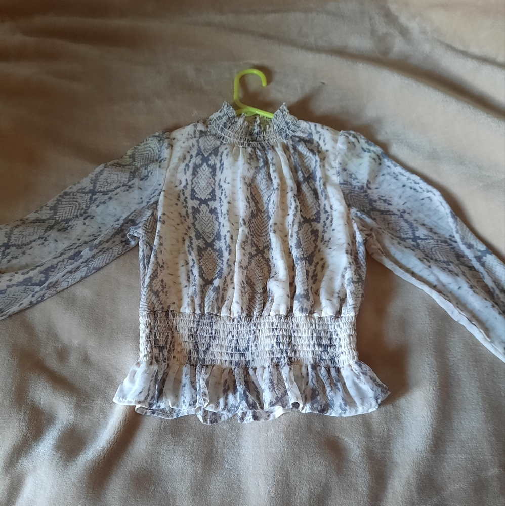 Japna brand size small worn maybe twice snake skin patterned muted tones.